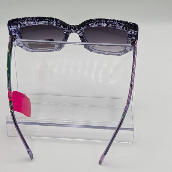 Betsey Johnson Women's Serpent Sunglasses Geo, Purple Snakeskin, 52mm - Picture 2 of 2